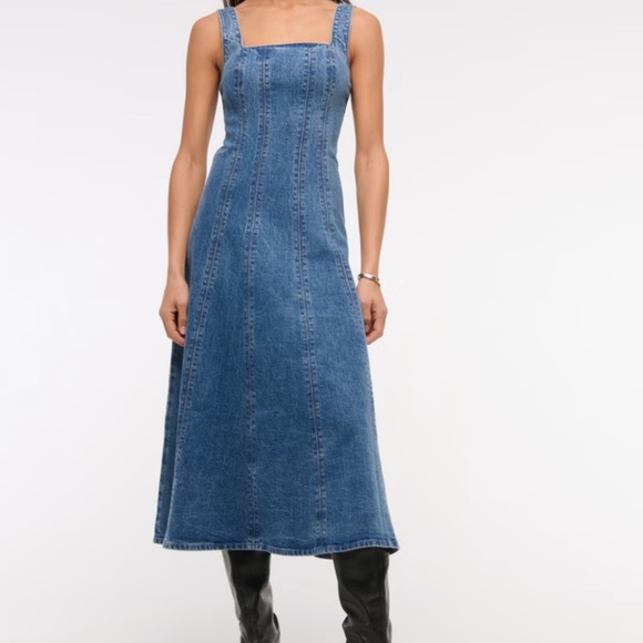 The A&F Mila Denim Midi Dress - Picture 1 of 3